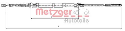 жило, ръчна спирачка METZGER AUTOTEILE 10.7431