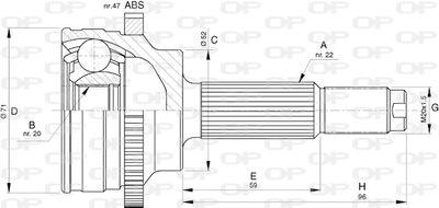 Шарнирный комплект, приводной вал OPEN PARTS CVJ5772.10 для CHEVROLET SPARK