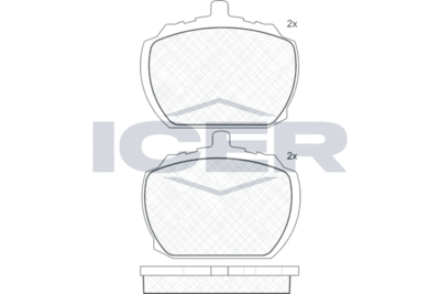 Комплект тормозных колодок, дисковый тормоз ICER 180092 для TRIUMPH STAG