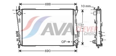 радиатор, охлаждане на двигателя AVA Clever Choice JRA2037