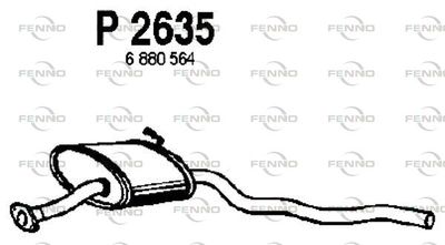 Средний глушитель выхлопных газов FENNO P2635 для FORD SCORPIO