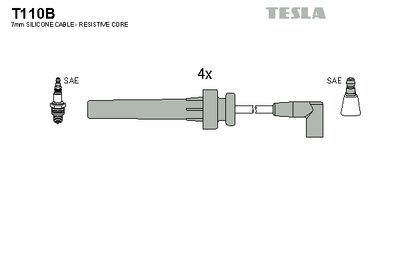 Комплект проводов зажигания TESLA T110B для CHRYSLER STRATUS