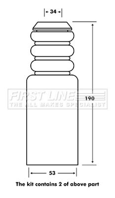 FIRST LINE FPK7068 Пыльник амортизатора  для RENAULT KANGOO (Рено Kангоо)