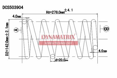 DYNAMATRIX DCS503904 Пружина подвески  для FORD (Форд)