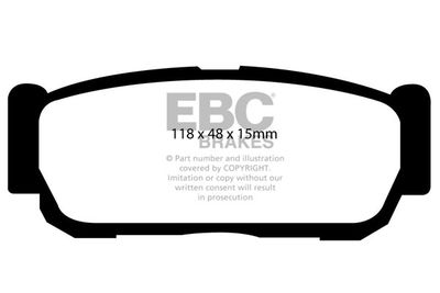 Комплект тормозных колодок, дисковый тормоз EBC Brakes DP1560 для SSANGYONG REXTON