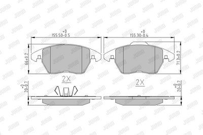 BREMSBELAGSATZ SCHEIBENBREMSE JURID 573852J 1