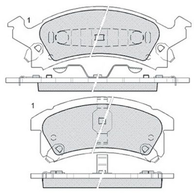 Комплект тормозных колодок, дисковый тормоз FIT FP0673 для CHEVROLET CORSICA