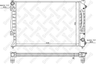 STELLOX 10-25249-SX Радиатор охлаждения двигателя для AUDI A6 C5 Avant (4B5)