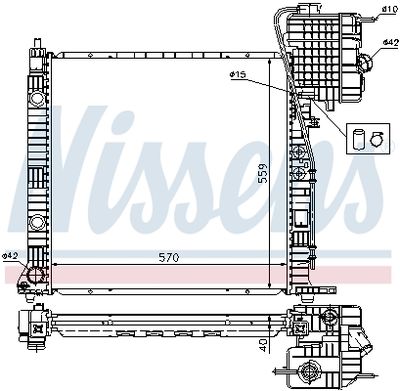 Radiator, engine cooling 62559A