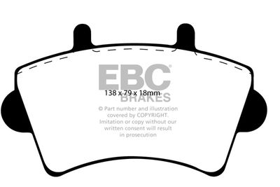 Комплект тормозных колодок, дисковый тормоз EBC Brakes DP1386 для RENAULT MASTER