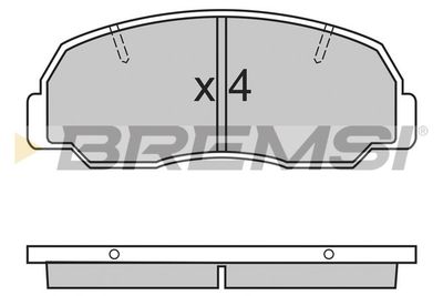 Комплект тормозных колодок, дисковый тормоз BREMSI BP2297 для DAIHATSU TAFT