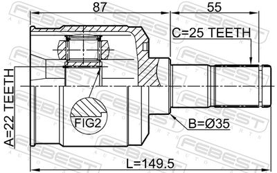 Joint Kit, drive shaft 2211-SORR