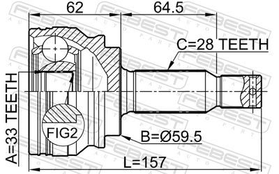 Joint Kit, drive shaft 0410-CY34