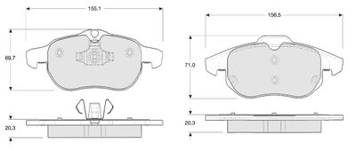 BREMSBELAGSATZ SCHEIBENBREMSE MTR MT452 0