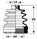 Bellow, drive shaft FIRST LINE FCB2795