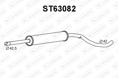 Средний глушитель выхлопных газов VENEPORTE ST63082 для VW LUPO