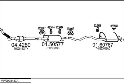 SISTEM DE ESAPAMENT MTS VW0098187A023285