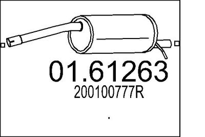 MTS 01.61263 Глушитель выхлопных газов  для RENAULT DUSTER (Рено Дустер)