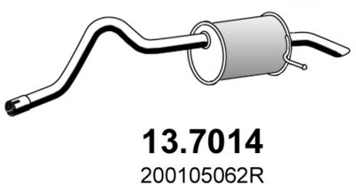 Глушитель выхлопных газов конечный ASSO 13.7014 для DACIA LODGY