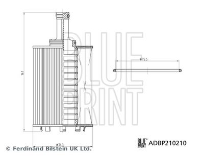 Filtr oleju BLUE PRINT ADBP210210