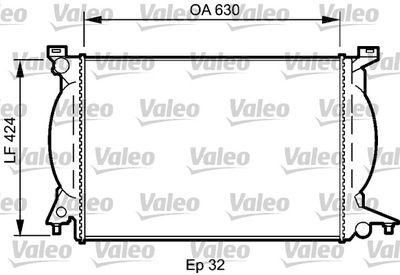 VALEO 735024 Радиатор охлаждения двигателя  для AUDI A4 (Ауди А4)