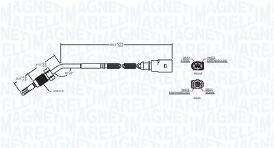 Senzor, temperatura gaze evacuare MAGNETI MARELLI 172000129010