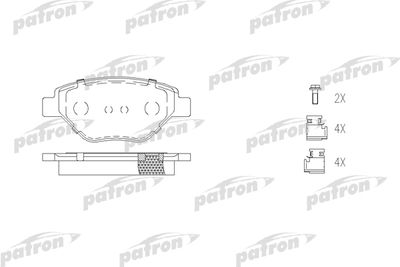 Комплект тормозных колодок, дисковый тормоз PATRON PBP1409 для RENAULT MEGANE