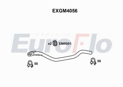 Zestaw tłumików, tłumik końcowy EUROFLO 13253540