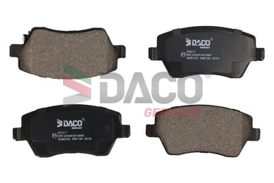 Комплект тормозных колодок, дисковый тормоз DACO Germany 325217 для NISSAN MICRA