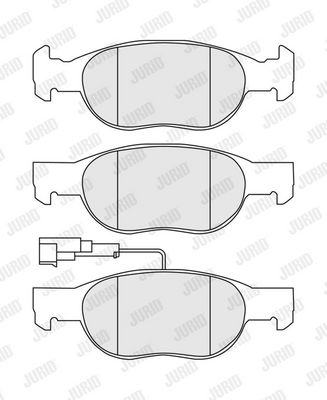 BREMSBELAGSATZ SCHEIBENBREMSE JURID 571882J 1