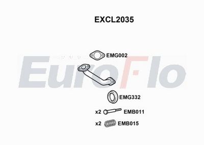 Zestaw tłumików, tłumik końcowy EUROFLO 1570A176