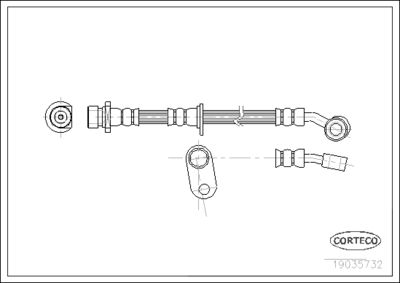 Тормозной шланг CORTECO 19035732 для HONDA CIVIC