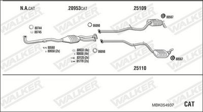 Изпускателна система WALKER MBK054937