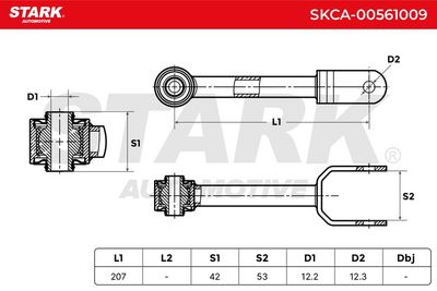 носач, окачване на колелата STARK SKCA-00561009