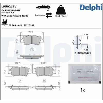 Brake Pad Set, disc brake LP5021EV