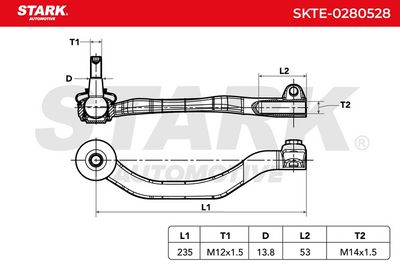накрайник на напречна кормилна щанга STARK SKTE-0280528