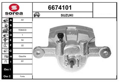 STARTCAR 6674101 Тормозной суппорт для SUZUKI SWIFT IV (FZ, NZ) 1.3 DDiS (AZG 413D) STARTCAR 6674101 Тормозной суппорт для SUZUKI SWIFT IV (FZ, NZ) 1.3 DDiS (AZG 413D)
