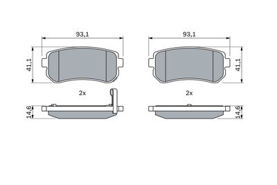 SET PLACUTE FRANA FRANA DISC BOSCH 0986494140 4