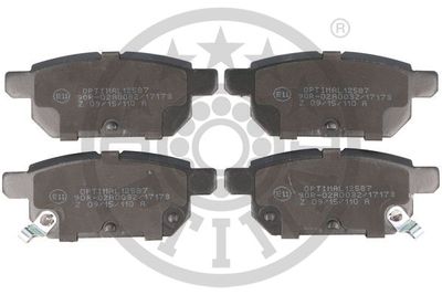 Комплект тормозных колодок, дисковый тормоз OPTIMAL BP-12587 для SUZUKI SWIFT