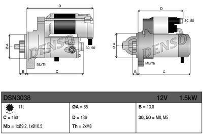 STARTER DENSO DSN3038 2
