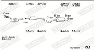 ABGASANLAGE WALKER REK020800