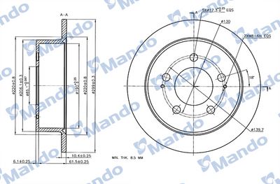 спирачен диск MANDO MBC030042