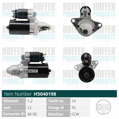 HOFFER Startmotor / Starter (H5040198)