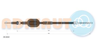 ADRIAUTO 35.0222 Трос ручного тормоза для PEUGEOT 504 (A_, M_) 2.0 (A11, A13, MY1, MY3) ADRIAUTO 35.0222 Трос ручного тормоза для PEUGEOT 504 (A_, M_) 2.0 (A11, A13, MY1, MY3)