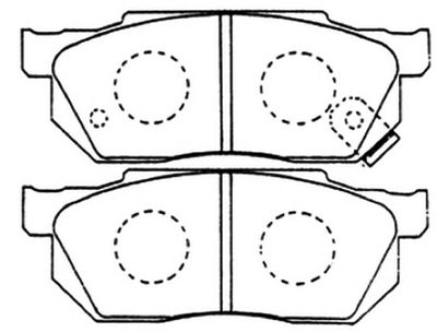 Комплект тормозных колодок, дисковый тормоз ASVA AKD-8263 для HONDA PRELUDE