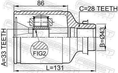 Joint Kit, drive shaft 0511-M6ATRH