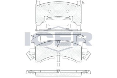 Комплект тормозных колодок, дисковый тормоз ICER 181411 для CHEVROLET S10