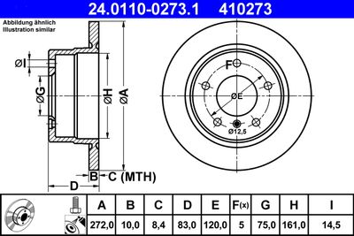 Bromsskiva ATE 24.0110-0273.1