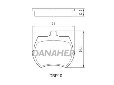 DANAHER DBP10 Тормозные колодки и сигнализаторы  для ROVER MINI (Ровер Мини)