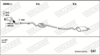 Изпускателна система WALKER BWK019024A